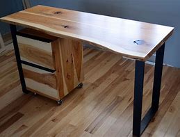 Image result for Rustic Wooden Desk Moderrn