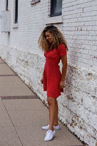 Image result for Dress with Sneakers