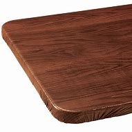 Image result for Wood Grain Vinyl Elasticized Table Cover