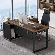 Image result for Office Cabinet Desk in Black
