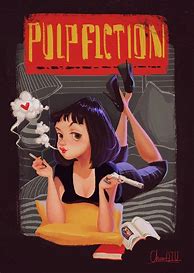 Image result for Bad Girl Pulp Fiction Art