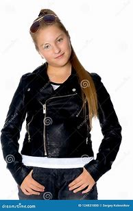 Image result for Teenage Girl Leather Jacket