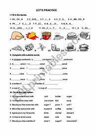 Image result for What Would You Like Worksheet