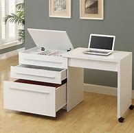 Image result for Small White Computer Desk with Storage