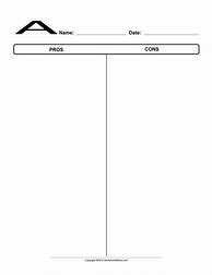 Image result for Pros and Cons Chart Template