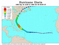 Image result for Hurricane Gloria Path