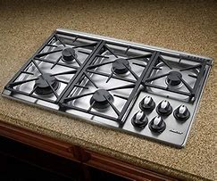 Image result for Dacor Gas Cooktop with Downdraft in Black 36