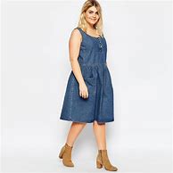 Image result for Plus Size Jean Dresses