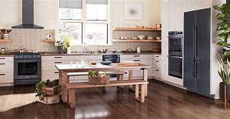 Image result for Kitchens with Cafe Matte White Appliances