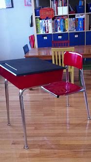 Image result for Repurposed School Desk