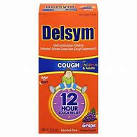 Image result for Delsym 12 Hour Cough Relief Syrup For Children And Adults Grape 5 Fl Oz