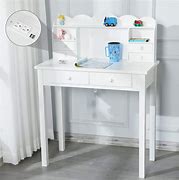 Image result for White Desk with Hutch and Drawers