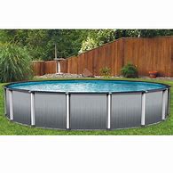 Image result for Leslie's Weekender 24' Round Above Ground Pool Package With 14" Sand Filter System