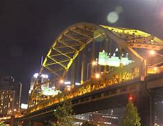 Image result for Fort Pitt Bridge at Night
