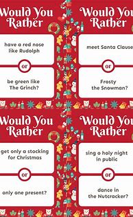Image result for Christmas Would You Rather Funny Kid