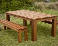 Image result for Outdoor Dining Table with Bench
