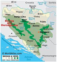 Image result for Bosnia Cities Map