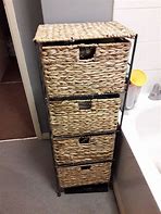 Image result for Wicker Bathroom Storage Towers