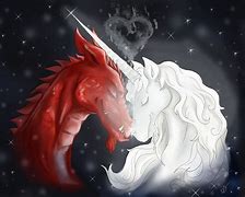 Image result for Unicorn and Dragon and Girl Comic