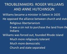 Image result for Roger Williams Who Found Rhode Island