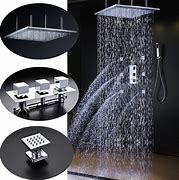 Image result for Bathroom Shower Rain Head LED