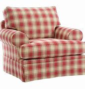 Image result for Red Plaid Sofa Broyhill