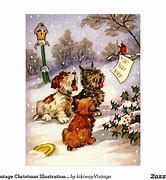Image result for Dog Vintage Christmas Postcards