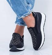Image result for Women Comfy Platform Trainers Zip Sneakers White/35