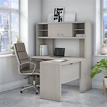 Image result for Kathy Ireland L-shaped Desk with Hutch