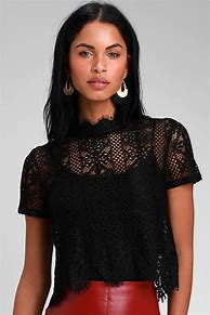 Image result for Pink Lace Crop Top