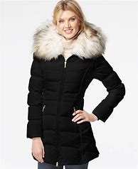 Image result for Faux Fur Puffer Coat