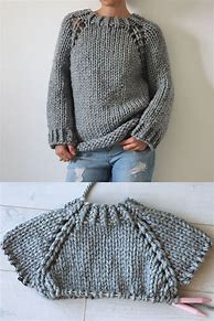 Image result for Top-Down Knit Sweater Pattern Free