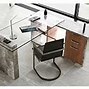 Image result for Black Glass Top Desk