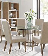 Image result for Round Glass Top Dining Table with 6 Chairs
