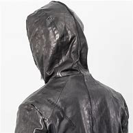 Image result for Hooded Leather Jacket Men Black