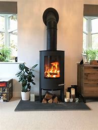 Image result for Small Wood-Burning Stove Fireplace