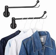 Image result for Wall Mounted Clothes Hanger Storage Holder