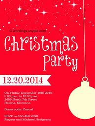 Image result for Company Christmas Party Invitation Wording