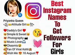 Image result for Cool Usernames for Instagram Names for Girls