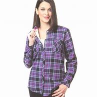 Image result for Women's Plaid Flannel Shirt Jacket