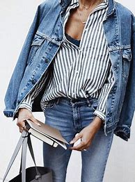Image result for Cropped Denim Jacket Outfit