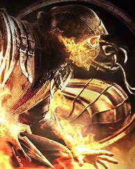 Image result for Scorpion Mortal Kombat Art Skull
