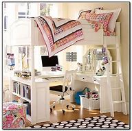Image result for Bunk Beds with Desk for Girls