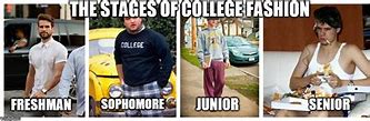 Image result for Freshmen vs Seniors in College Meme