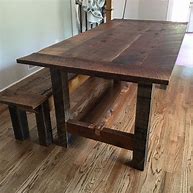 Image result for Reclaimed Wood Farm Tables