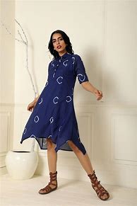 Image result for Women's Cotton Patio Dress, Rich Indigo Blue M Misses
