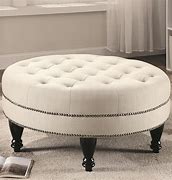 Image result for Upholstered Round Ottoman
