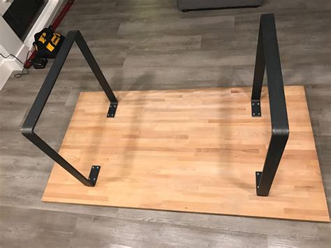 Clear Sealant Metal Table Legs (Flat Bar)  Symmetry Hardware – Steel  