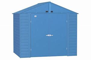 Image result for Arrow Select 10 ft. X 14 ft. Steel Storage Shed, Charcoal, SCG1014CC