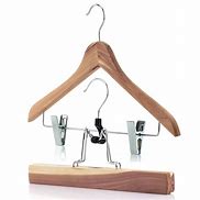 Image result for Wood Pants Hangers with Clips